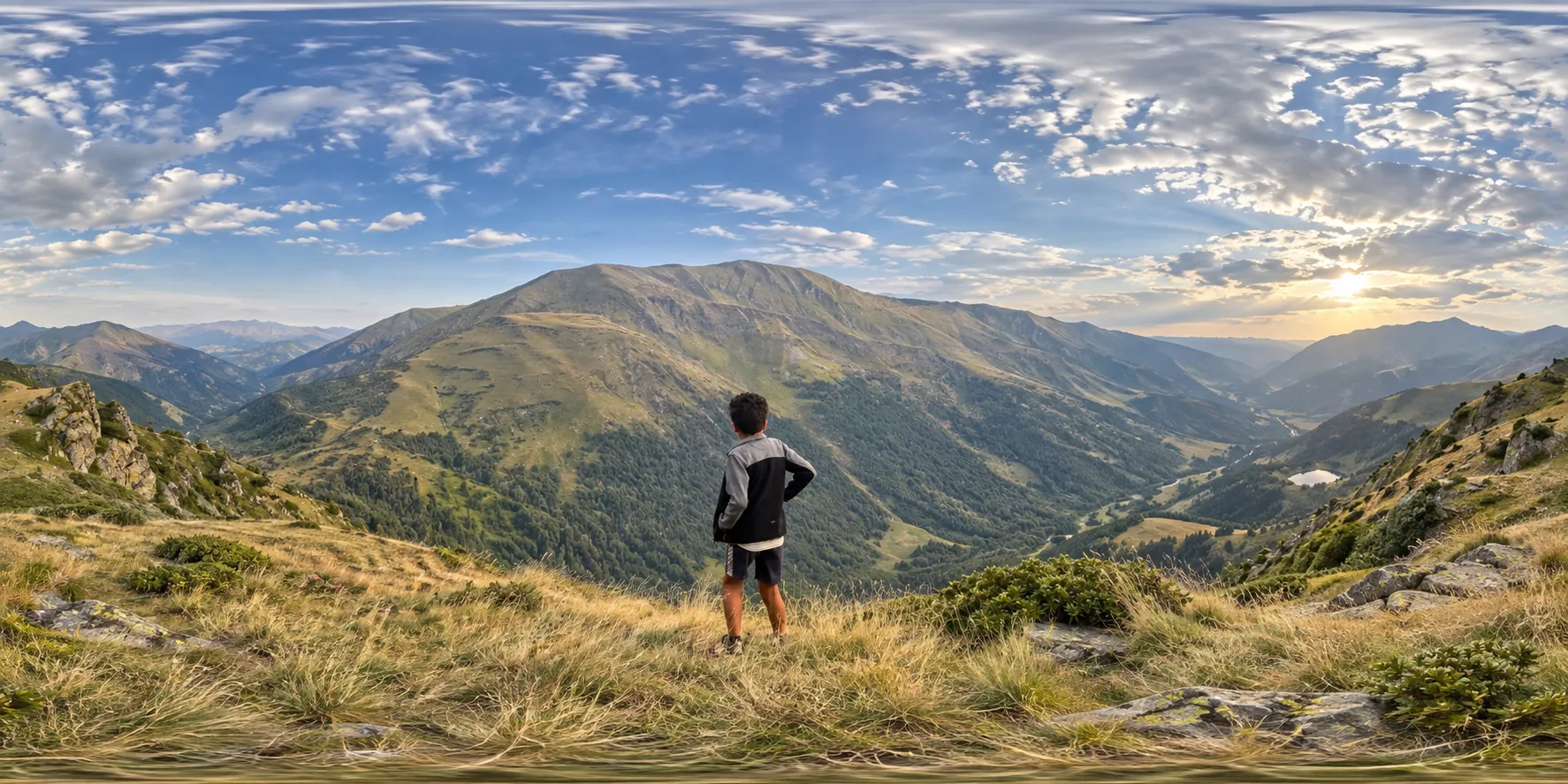 Dido face à la vallée, au milieu des montagnes